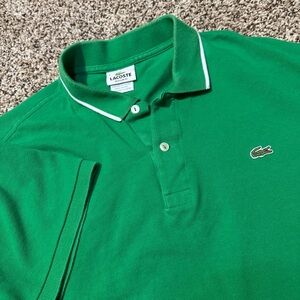 Lacoste Polo Shirt Men's Green Short Sleeve Regular Fit Pique Size 6 (XL)